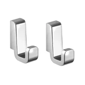 Kljuka za oblačila SAMOA, par, krom - Chrome - 20x59x42 mm - Gedy - SAMOA - 120 - Zlitina - Kljuka - Kvadratni - 20 - 59 - 42 - 14