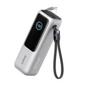 ANKER 25000mAh, 165W, sa ugradjenim USB-C kablom na izvlacenje, Power Bank za laptop srebrni