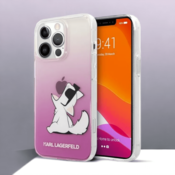 Karl Lagerfeld Ovitek Karl Lagerfeld Choupette - Pink za iPhone 14 Pro (KLHCP14LCFNRCPI)