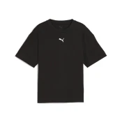 Womens Puma Essentials Boxy Tee Youth, Black, Size 11-12Y, Age