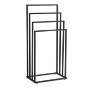 Ljubki dom LINESTRO kovinski stojalo za brisače s 4 kraki 93x45 cm, črne barve
