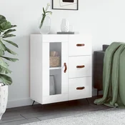 Vidaxl vidaXL Omarica, bela, sijajna, 69,5 x 34 x 90 cm, material na osnovi lesa