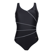 NATURANA Jednodijelni kupaći kostim, crna / bijela