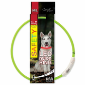 Ogrlica Dog Fantasy LED najlon zelena 65 cm