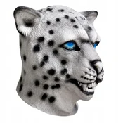 Korbi Lateks maska beli leopard za kostum