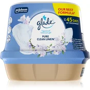 GLADE Clean Linen dišeči gel za v kopalnico 180 g