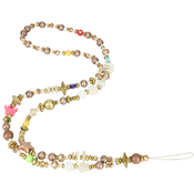 AVIZAR Phone Jewel Heishi Beads bele in vecbarvne perle 80 cm z zapestnim pašckom, (20618135)