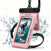 GS Vodoodporni ovitek za telefon IPX8, univerzalni, s paščkom, roza