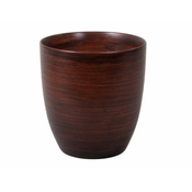 Pokrov za cvetlični lonček KODET WOOD temno rjava mat d16x17cm