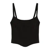Bershka Top  črna