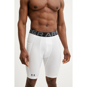 Kratke hlače za vadbo Under Armour bela barva