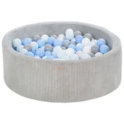 slomart Suhi bazen z 300 kroglicami, 90 cm - barve: siva/bela, pudrasto modra, modra (pastel)