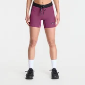 Kratke hlače BANDIT Womens Striped Cadence™ 5 Compression Shorts Espresso/ Azalea XS