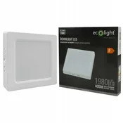 LED stropna svetilka N/T kvadratna 18W 4000K bela DL-1