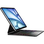 shumee Ovitek s tipkovnico Vobafe za iPad Air 13 palcev M2 2024 črne barve z razporeditvijo QWERTZ
