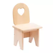 Personalized Wooden Kids’ Chair – Unique Design & Premium Quality! – Heart Natural