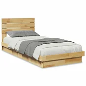 Vidaxl posteljni okvir z vzglavjem brez vzmetnice 100x200 cm