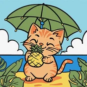 Rayher. Slikanje po številkah, Kitty and pineapple