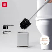 Foojo Cetka za WC šolju sa držacem, Siva