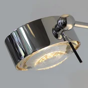 Top Light Stenska svetilka PUK SIDES, 1-svetlobna, 10 cm, krom - Dnevna soba/jedilnica - Dizajn - prozorno, belo matirano - Kovina