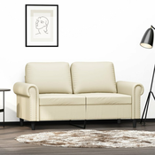 Greatstore Dvosed krem 120 cm umetno usnje