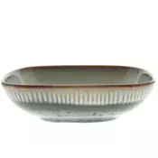 shumee KERAMIČNA PRAVOKOTNA SKLEDA 19 CM OMBRES TEMNO MODRA TEMNO ZELENA 500 ML