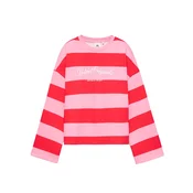 Pull&Bear Majica roza/rdeča/bela