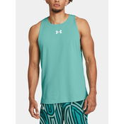 Turquoise mens sports tank top Under Armour UA BASELINE COTTON TANK-GRN