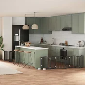 vidaXL Ograda za pse z vrati zložljiva 12 panelov črna 600 cm les