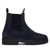 Gležnjarji Chelsea Tommy Hilfiger Th Monogram Suede Chelsea Boot FW0FW09563 Mornarsko modra