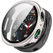 Ovitek z zaščito zaslona Techsuit Defense360 Pro za Samsung Galaxy Watch8 (44mm) - srebrn