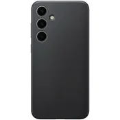 shumee Ovitek za Samsung Galaxy S24 Plus, vegansko usnje, črne barve