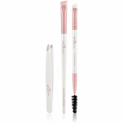 Luvia Cosmetics Prime Vegan Brow Kit set za oblikovanje obrvi Candy (Pearl White/Rose) 3 kos