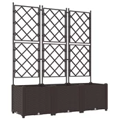 Vrtna saksija 3 pcs Smeda 120 x 40 x 143 cm Plastika