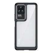 HURTEL Ohišje Outer Space Case za Xiaomi Poco F4 5G, ovitek z upogljivim okvirjem, črno