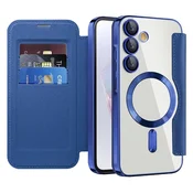 Etui SmartMag Book z Magsafe tehnologijo in RFID denarnico za Samsung Galaxy A35 - blue