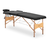 Sklopivi stol za masažu - 185 x 60 x 62 cm - 227 kg - Crno