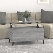 Stolic za kavu siva boja hrasta 90x44,5x45 cm konstruirano drvo