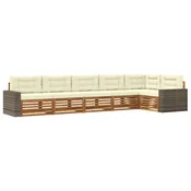 Set vanjskih sofa 6 pcs Prirodna i krem 402 x 172,5 x 73 cm