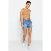 Trendyol Blue Denim Shorts & Bermuda