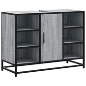 Vidaxl Kopalniška omarica za umivalnik siva sonoma 80x33x60cm inž. les