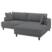 UPPAKRA Modularna sofa trosed, s lenjivcem, desno/Johanneshov tamnosiva