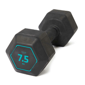 Črna šesterokotna utež za funkcionalno vadbo (7,5 kg)