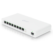 Ubiquity Switch (8) GbE RJ45 ports with 27V passive PoE output,1 SFP port