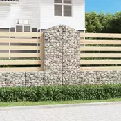 Gabionska košara s lukom 100x50x180/200 cm pocincano željezo