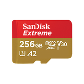 SanDisk memorijska kartica Extreme Micro SDXC, 256GB + adapter