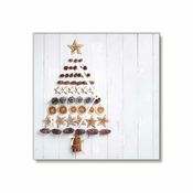 tulup.si Steklena ura GingerbRead Christmas Tree Božični okraski Bele kazalke 30x30 cm