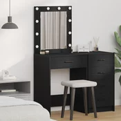 Toaletni stol Crni hrast 50 x 41 x 135 cm Konstruirano drvo
