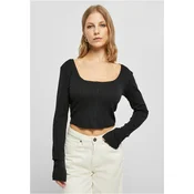 Womens short sleeve Corsage long sleeve, black