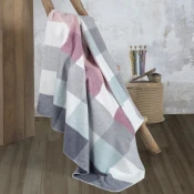 DekorDom 24106-B Cebe Acrylic Plus, 200x220 cm, Roze-plavo